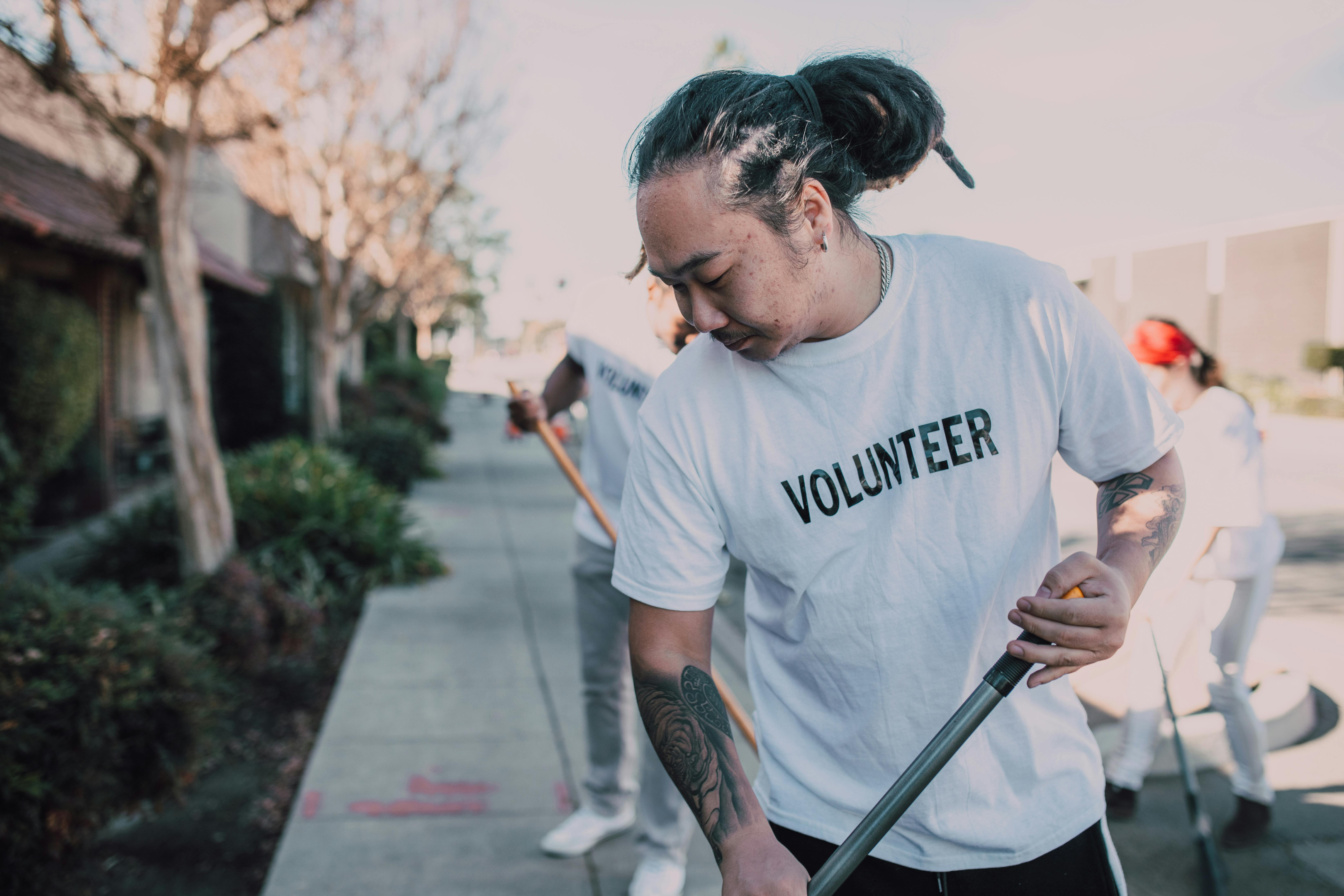 graphic shirt, volunteer