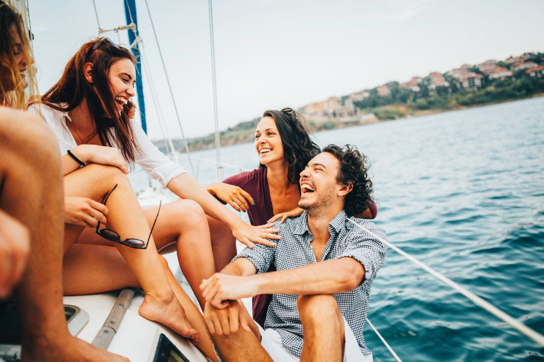 major depressive episode, emotional and physical problems, that friends laughing on a boat can help with - The Good Stuff