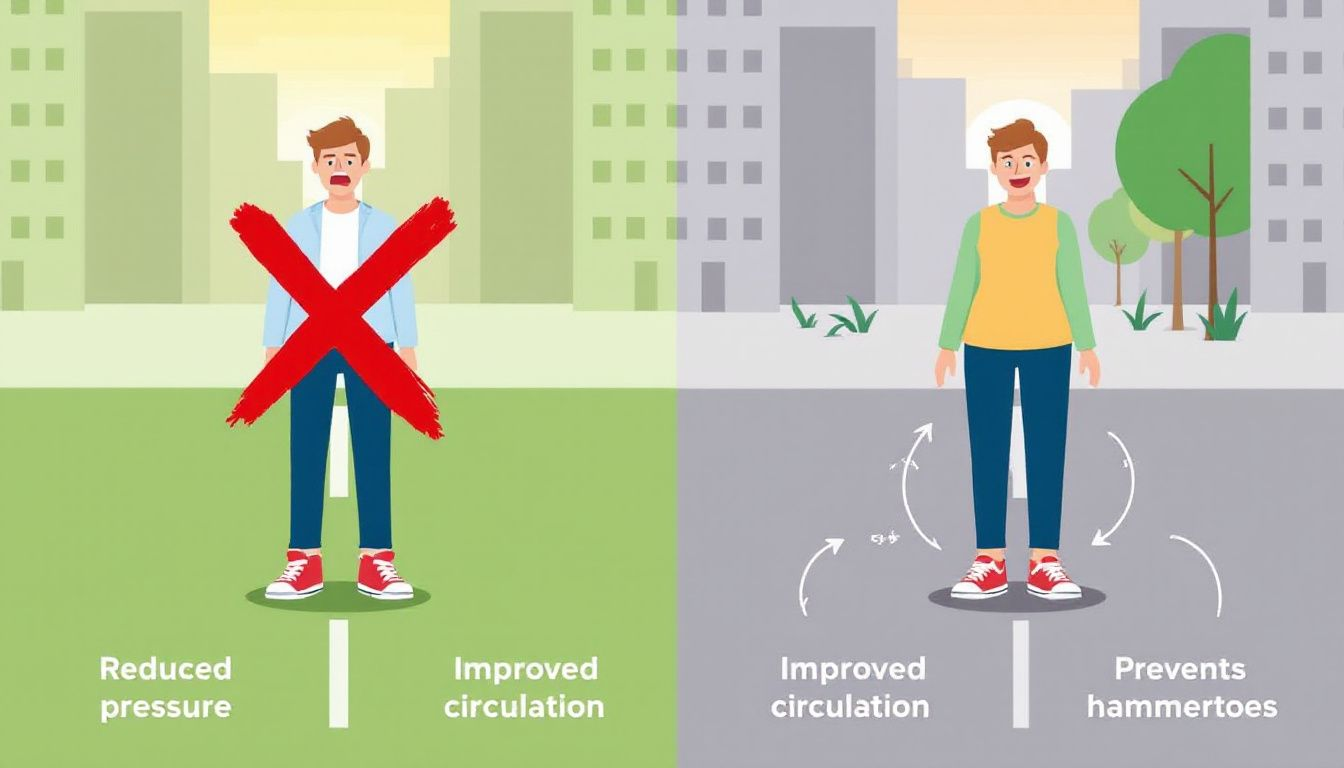 Common mistakes illustrated when choosing wide toe box shoes.