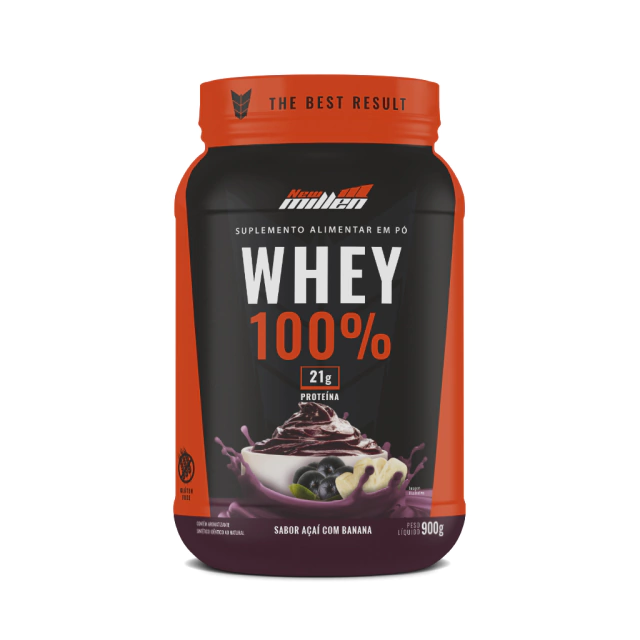 Whey 100% New Millen. Fonte da imagem: site oficial da marca.
