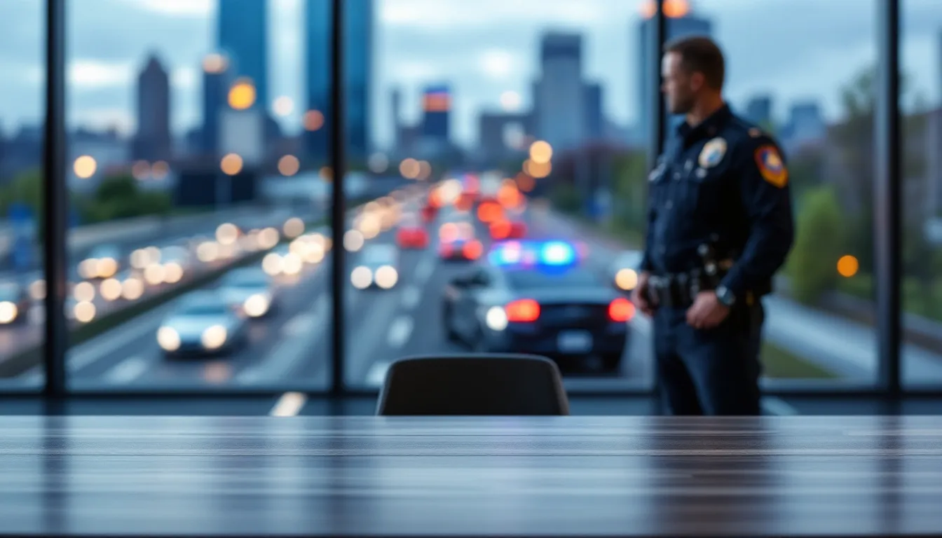 An overview of traffic tickets in Fairfax County, showing a blurred image of a traffic stop.