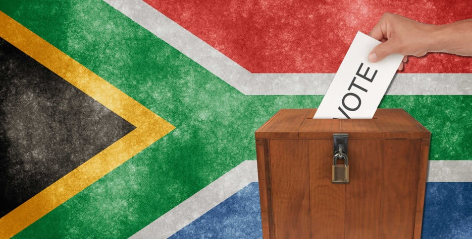 South African vote being placed in box // custom t shirt design, custom made shirts