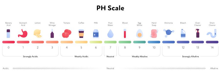 Coffee as shown on the pH Scale