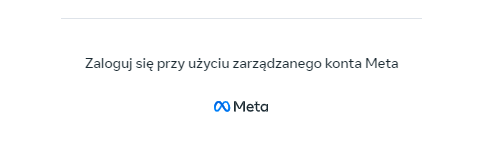 Logowanie do konta Meta