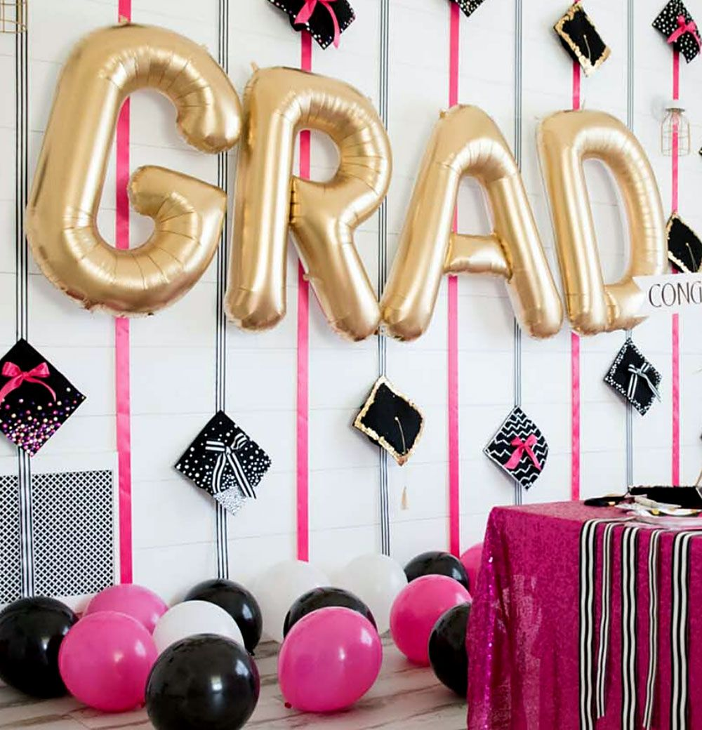 Graduation Party Idea #4:  Write it your way with letter balloons.