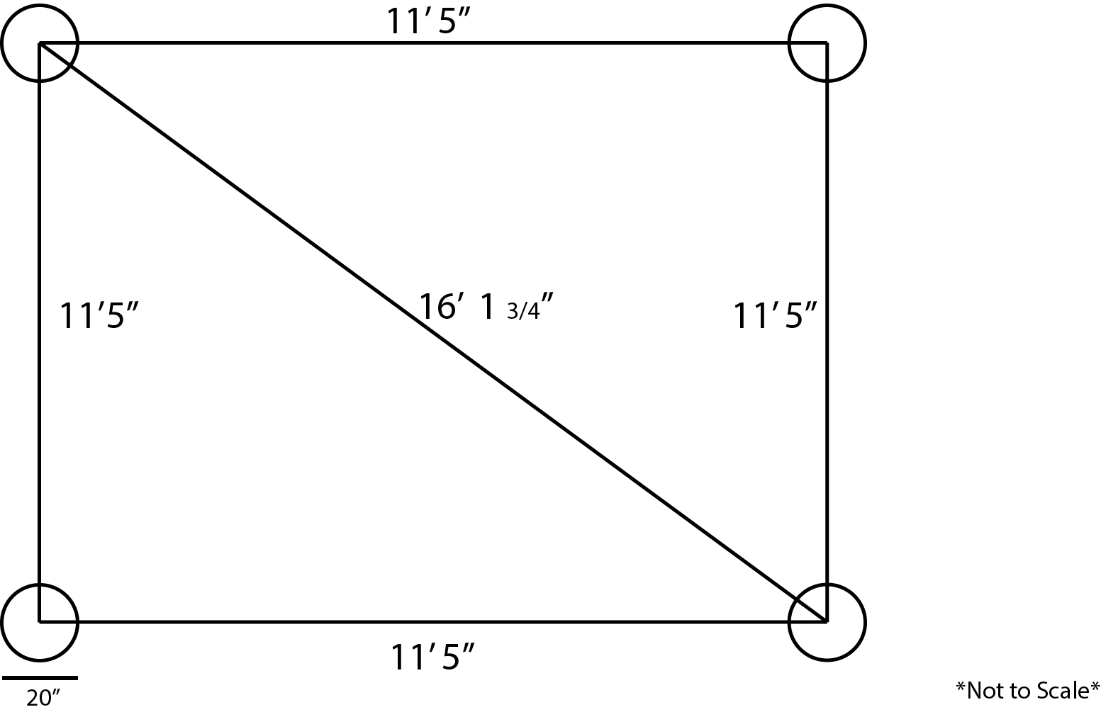 12x12 footing spacing