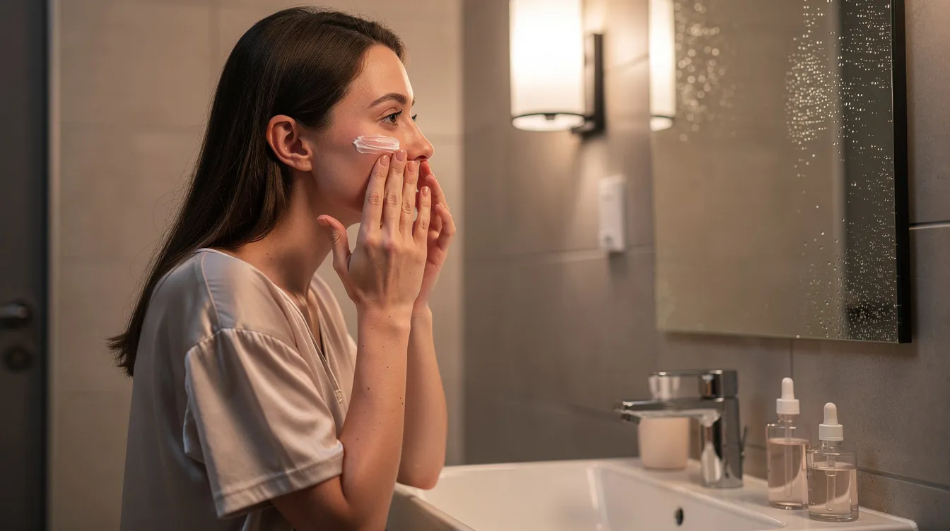 Nighttime skincare routine to prevent retinol burn for sensitive skin