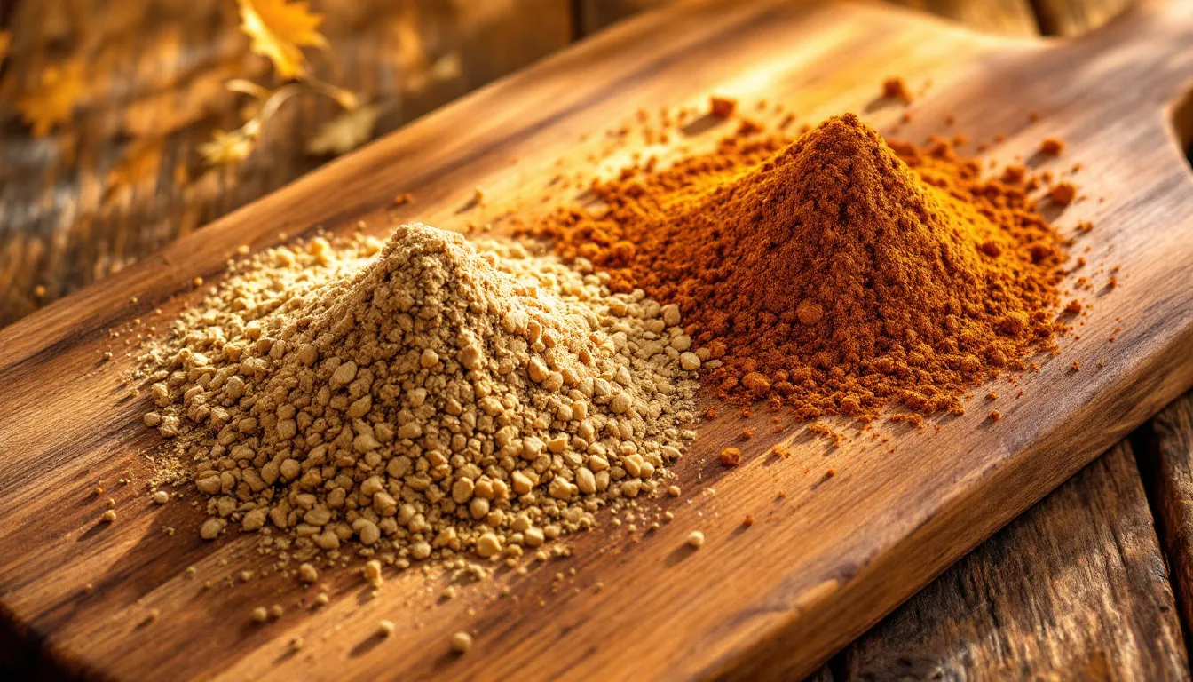 Nutmeg and cinnamon are key spices that add warmth to fall dishes.