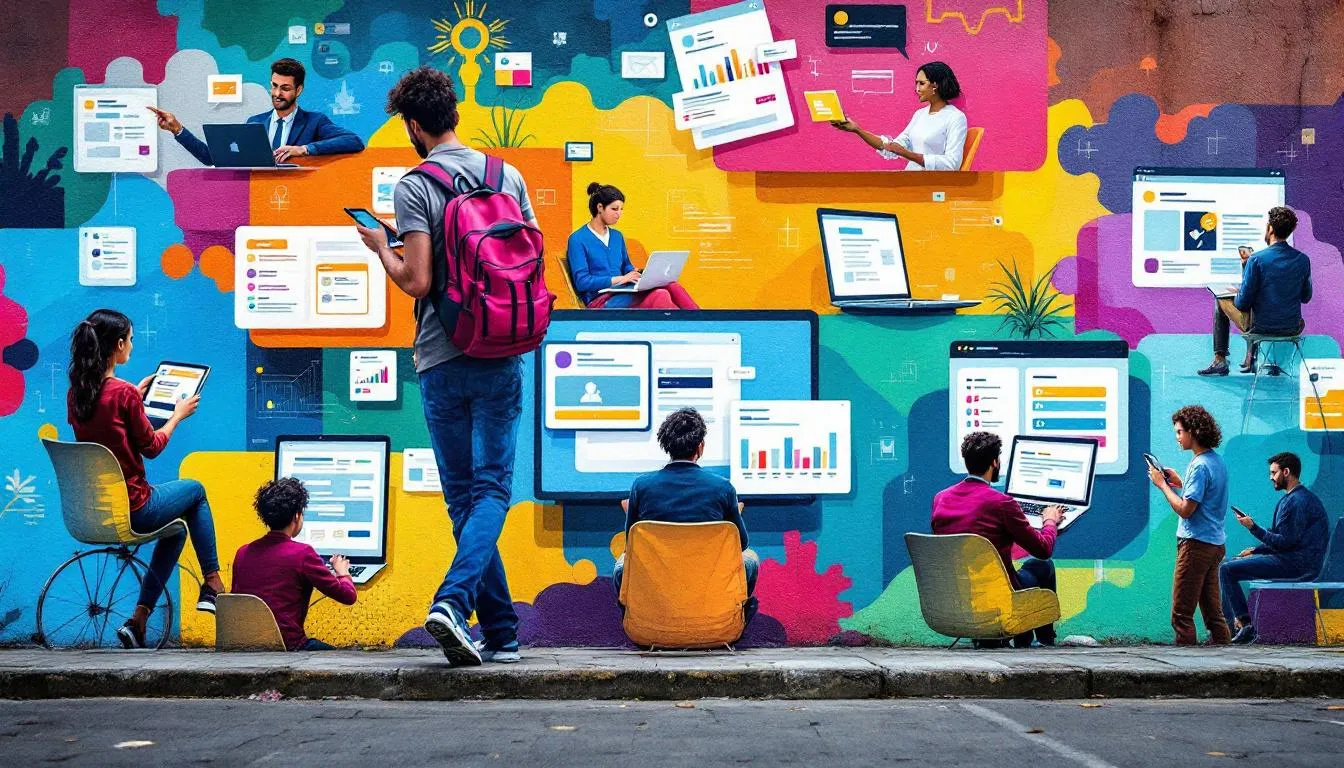 Des captures d'écran de différents sites de recherche d'emploi.