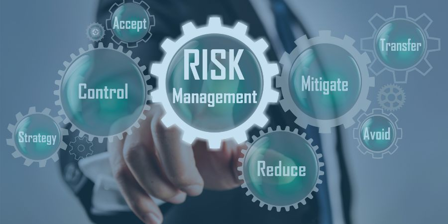 Risk management process described with icons