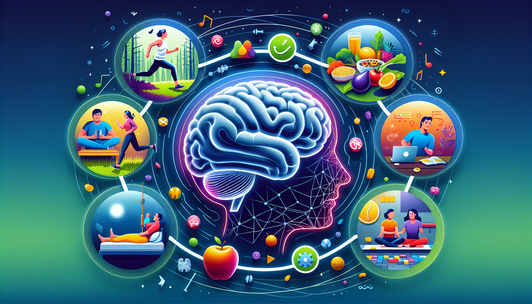 Illustration of maintaining cognitive health