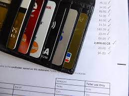 credit card billing statement