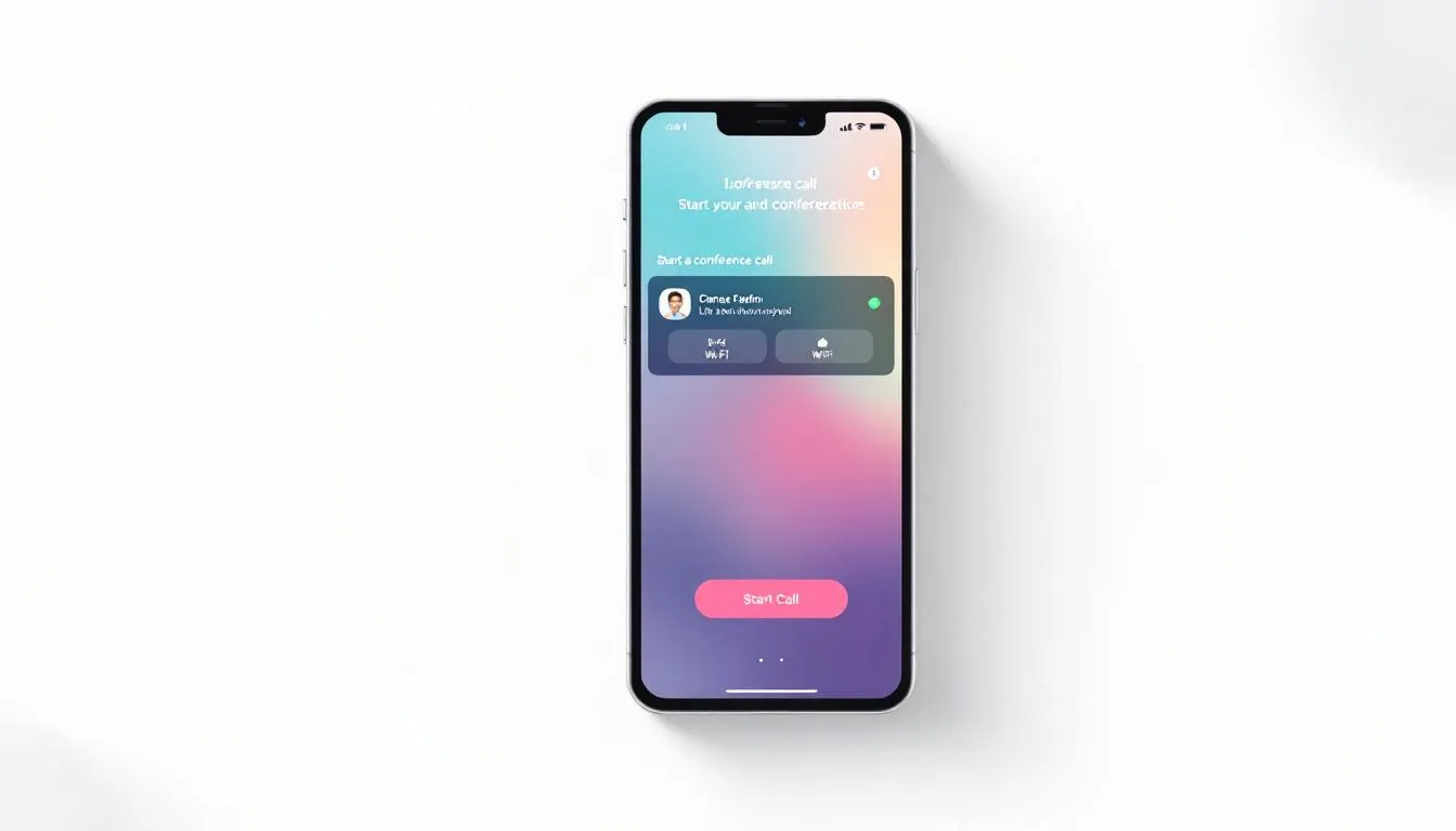 Configuration initiale pour démarrer un appel de conférence sur votre iPhone.