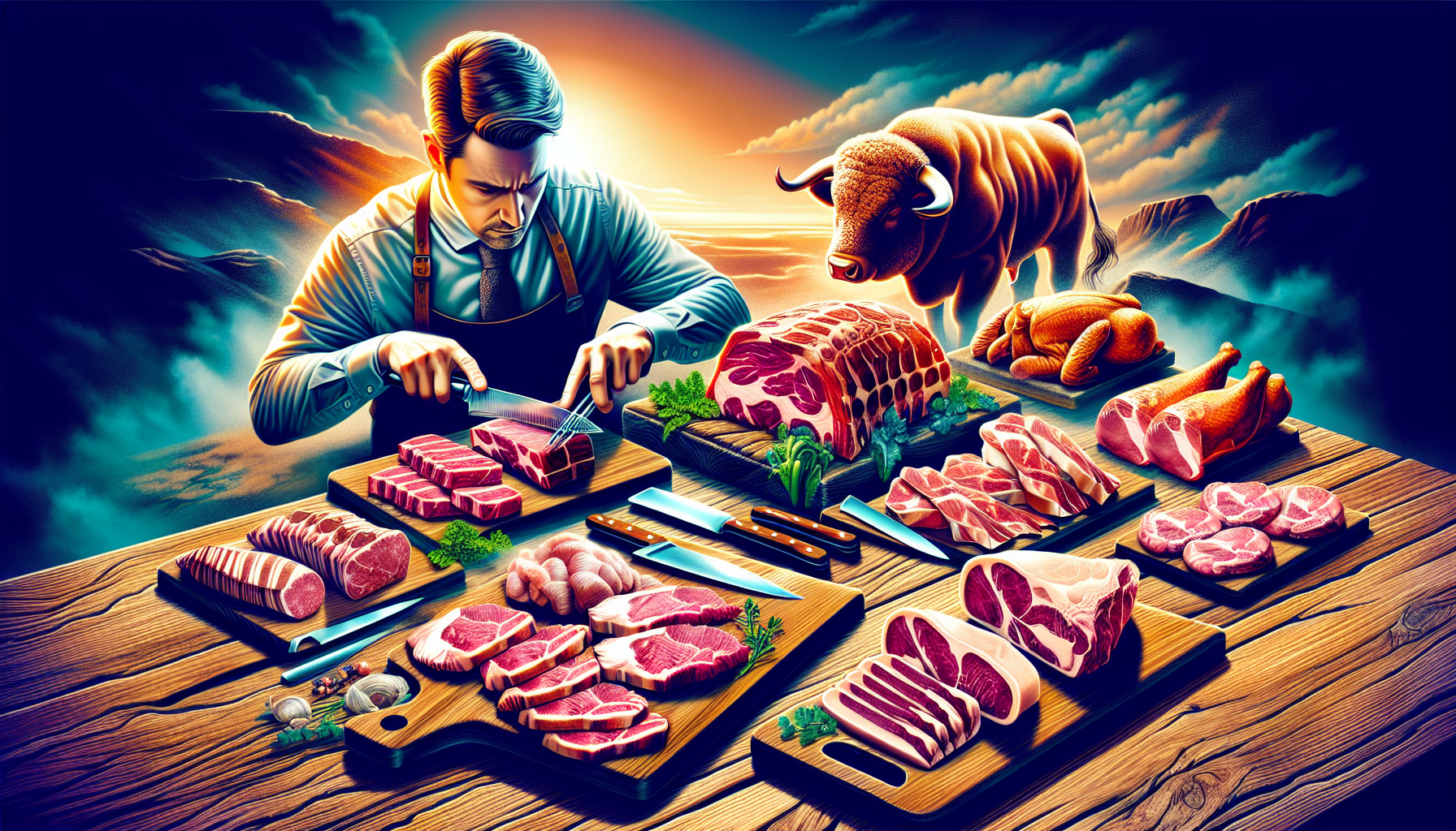 Carnivore dieter preparing a variety of meats for the first week of the diet