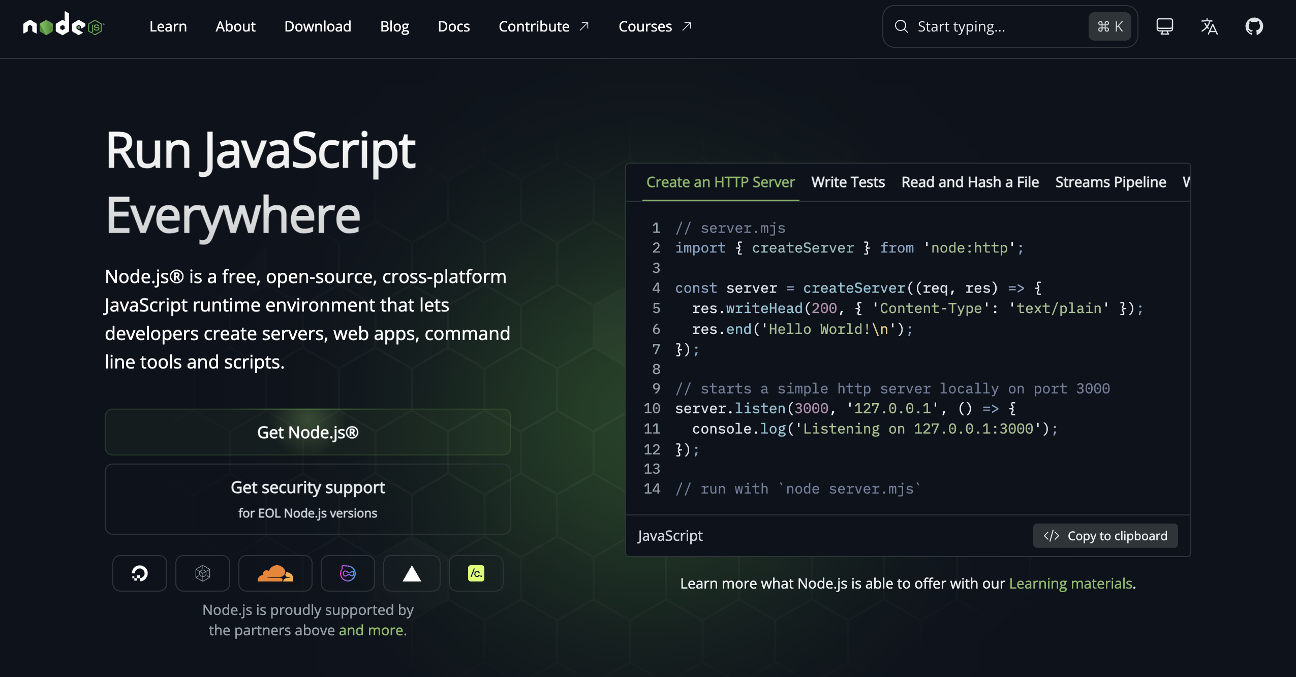 Node.JS official website.