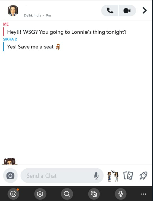 'WSG' in a flirting way 