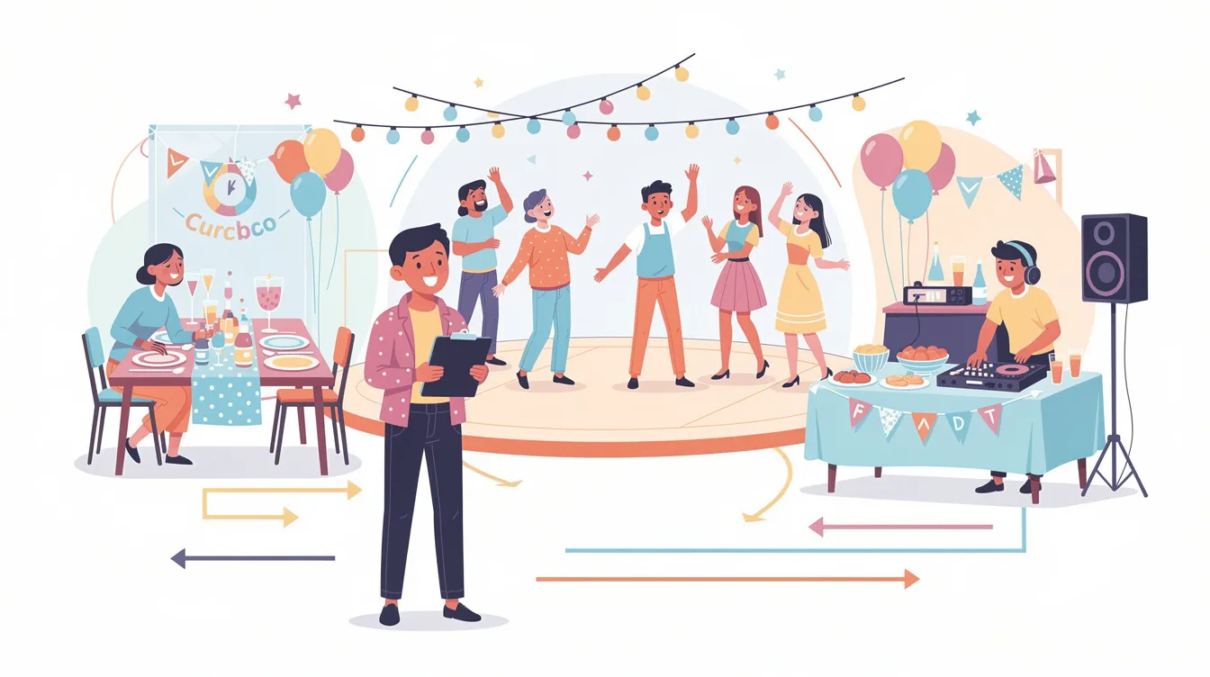 Top Tips on How to Plan and Organize a Play Party: Essentials for Success 5 - Consent Culture A coordinator overseeing a successful party, ensuring everything runs smoothly and guests are enjoying themselves.