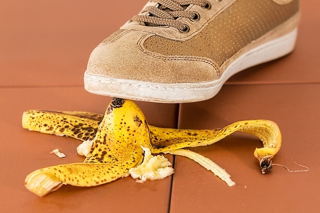 shoe slipping on banana peel symbolizing what to avoid with your dynamic pricing strategy