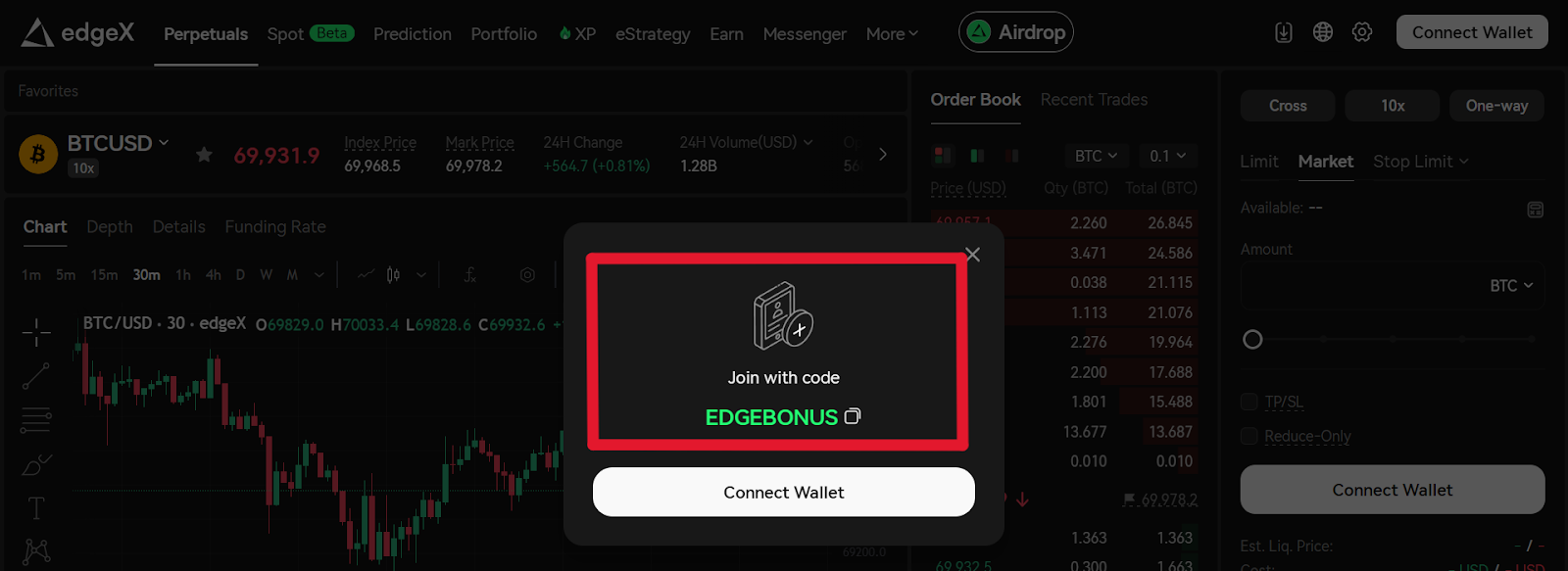 Step 2: Enter Code EDGEBONUS at Sign-Up