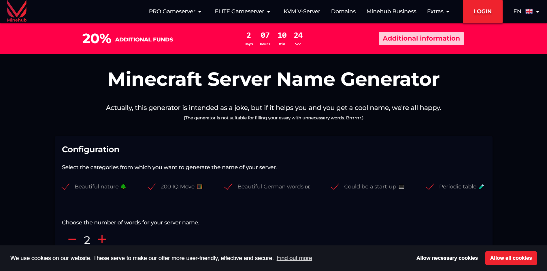 Minecraft Server Name Generator