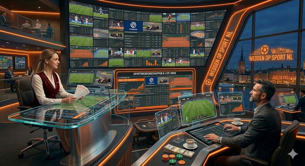 Speler die online sportweddenschappen plaatst met live odds, op een platform voor sportweddenschappen en online wedden op sport in Nederland.