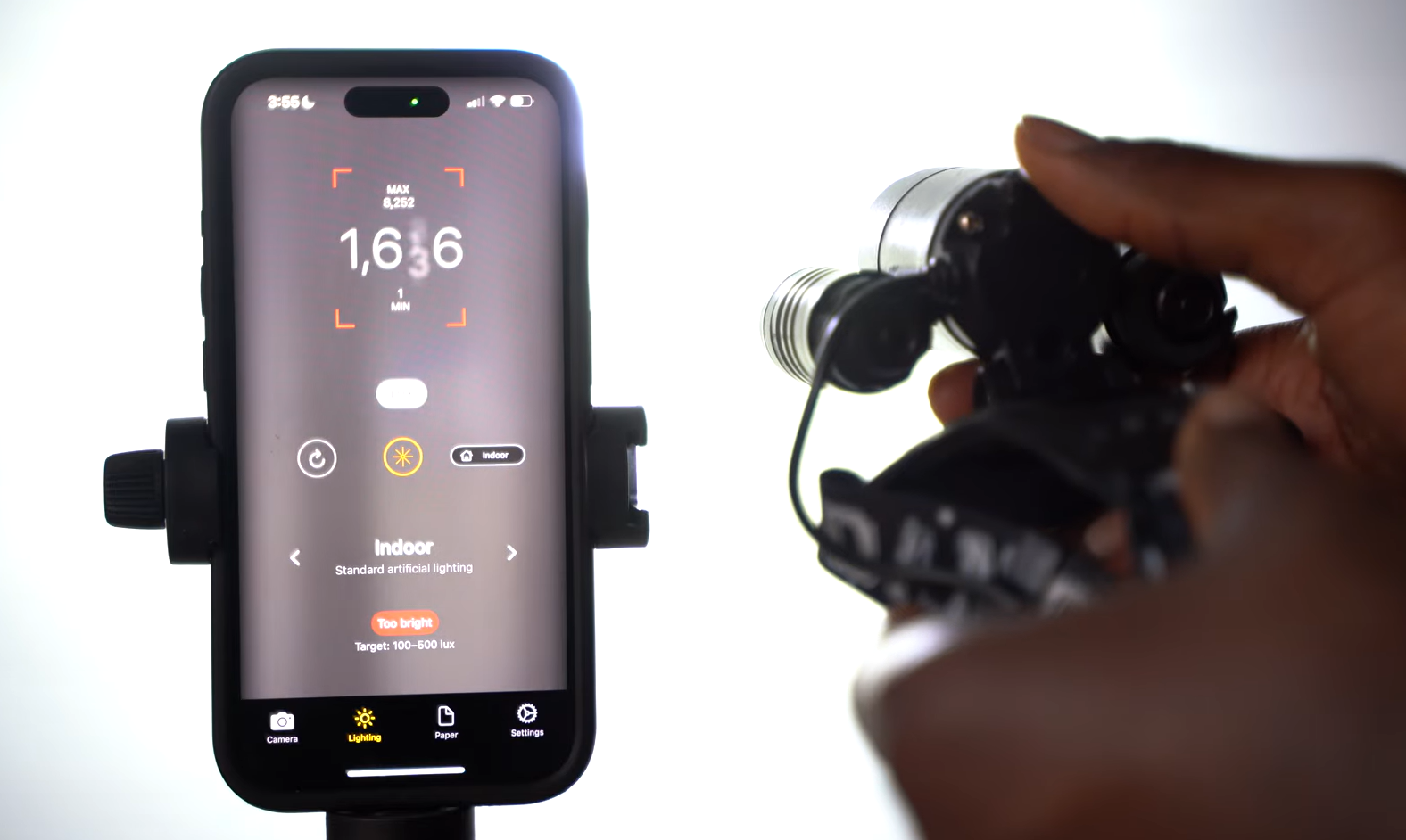 Danforce brightness on lux meter