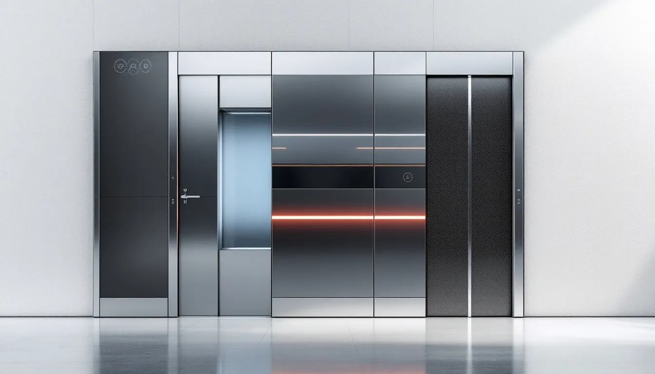 A customizable anti bandit door showcasing various design options.