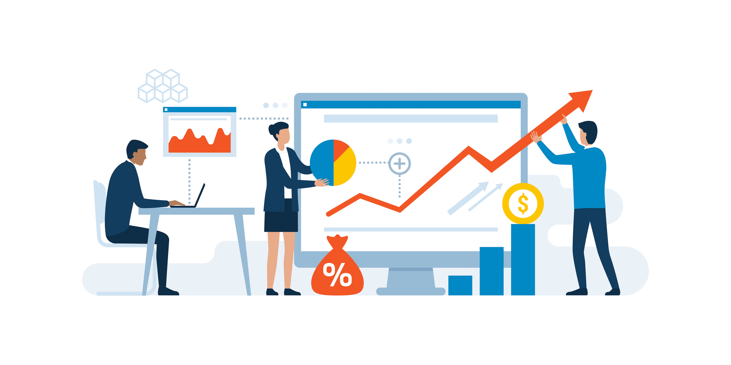 An image showing a scale with money on one side and various investment options on the other, representing the opportunity cost of choosing one investment over another.