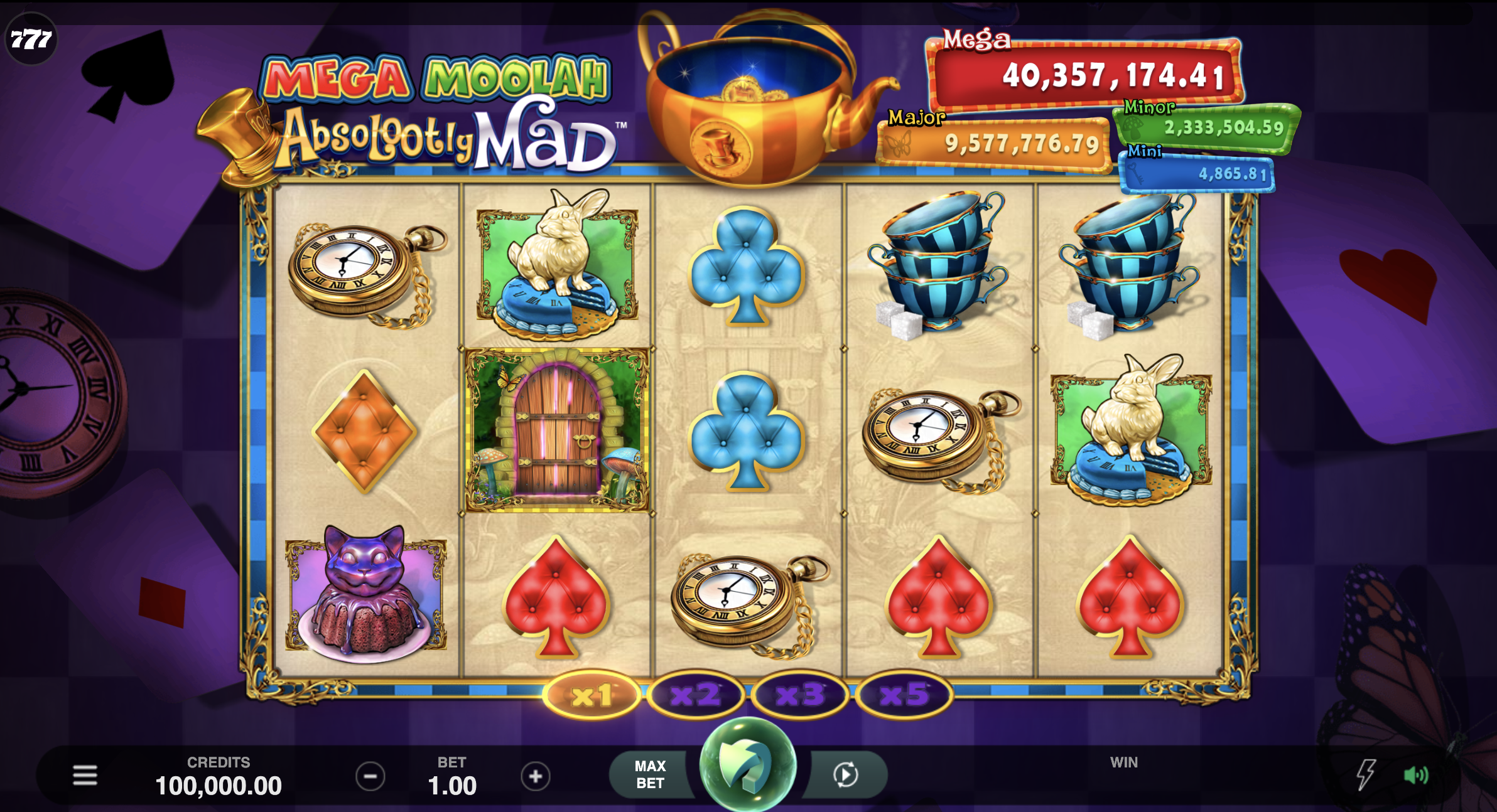 Absolootly Mad Mega Moolah jackpot slot med progressiva jackpottar där spelares insatser bygger upp jackpotten och ger chans att vinna stora belopp och miljontals kronor i populära casino slots online.