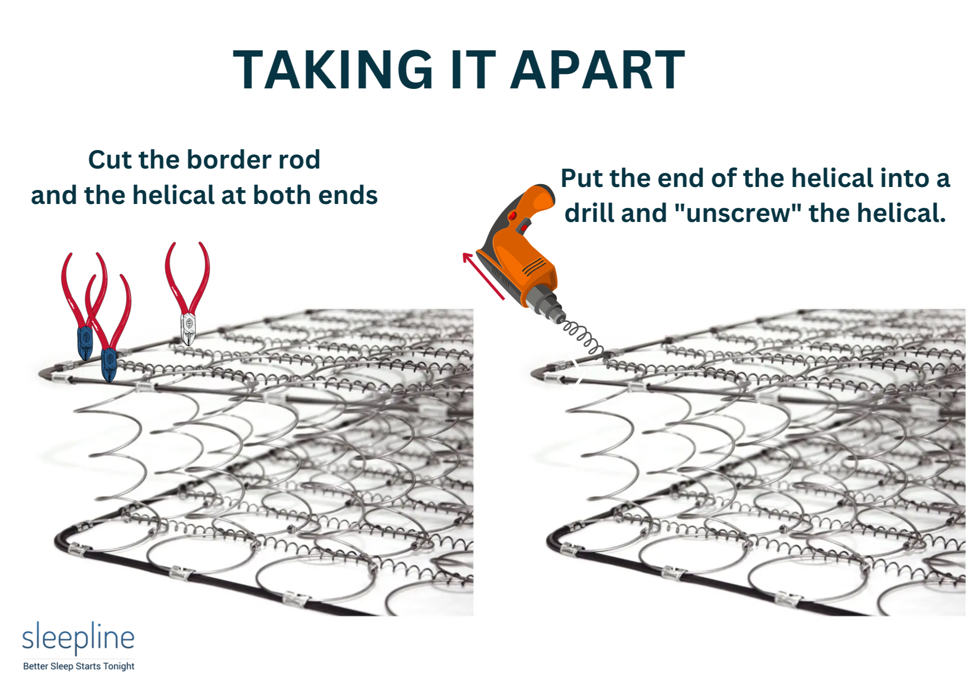 How to disassemble mattress springs for upcycling