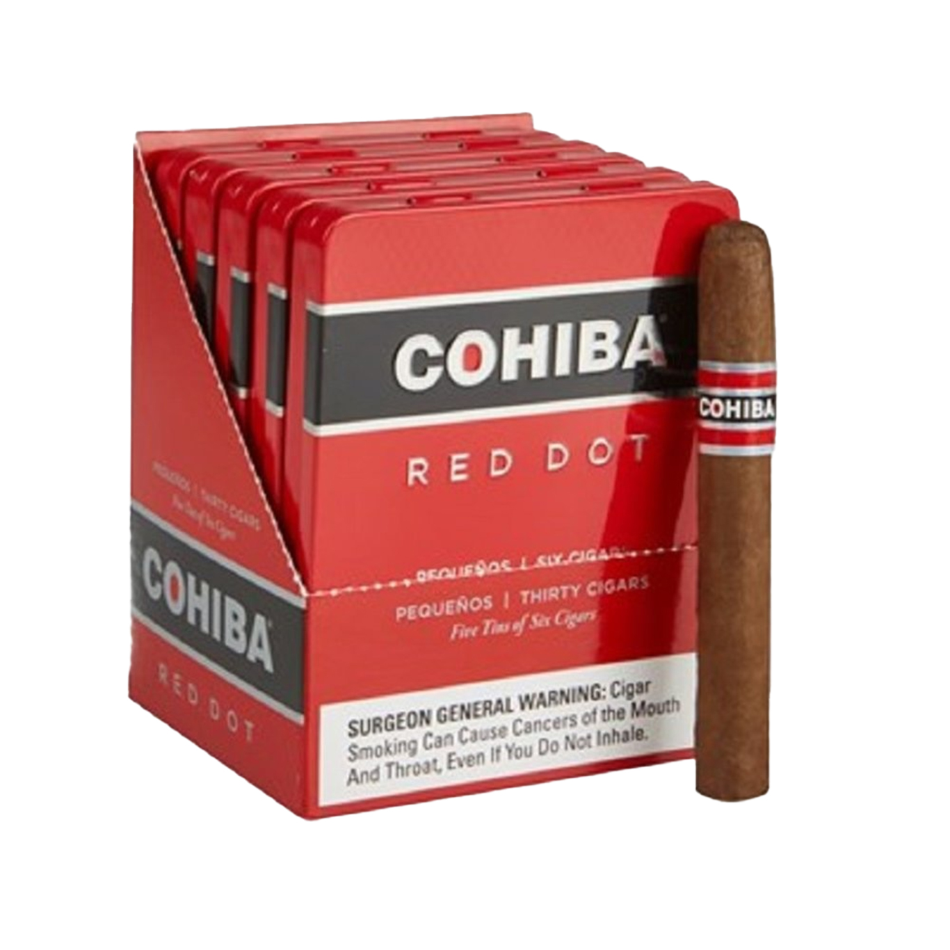 An image of a Cohiba Red Dot cigar in the Pequenos 4.18x36 size
