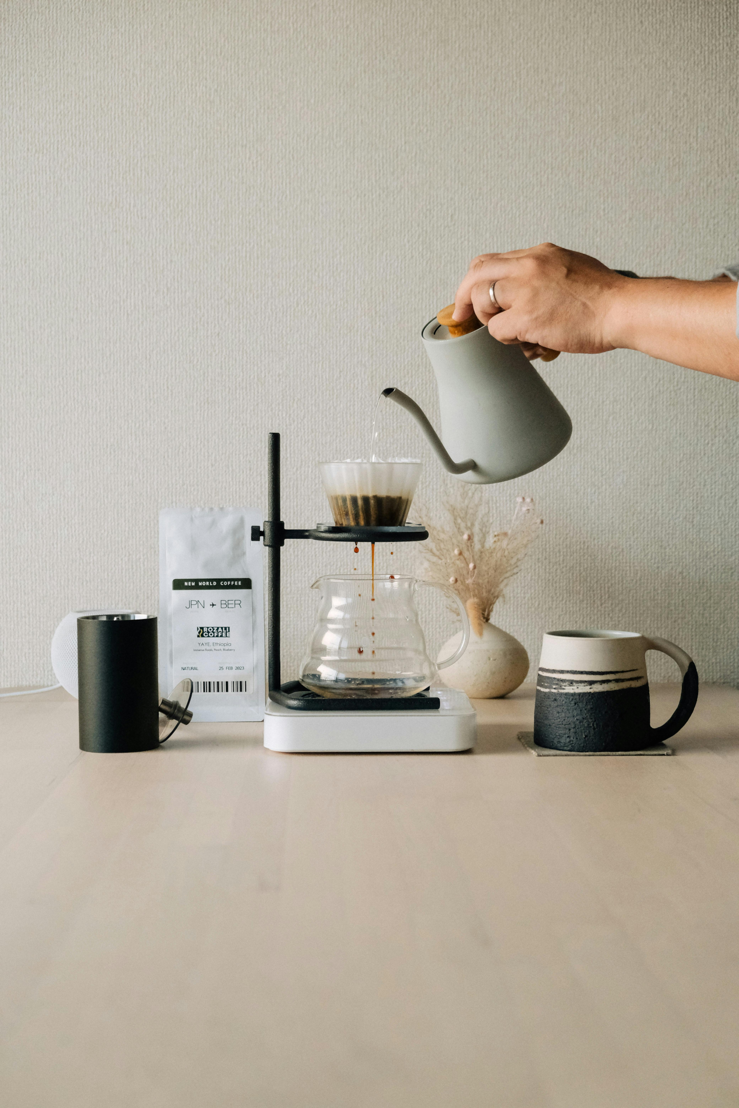 Pour-over tekniken kräver lite mer precision. 