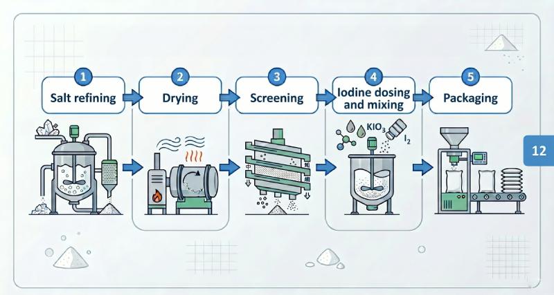 Iodized Salt Manufacturing Process: Dosing, Mixing, Equipment & Line Design