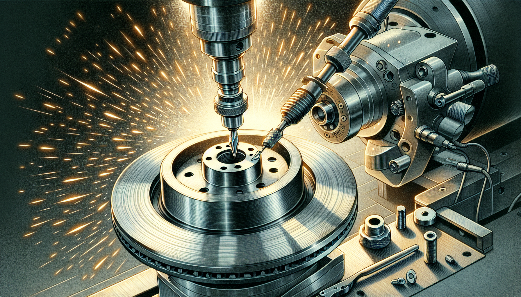 Illustration of rotor resurfacing process