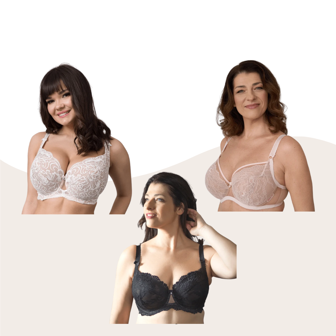 Models wearing Ewa Michalak BM Balconette Polish Bra for soft tissue support