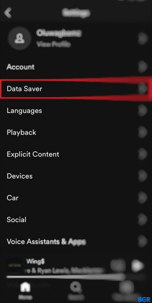 Data Saver toggle to fix Spotify that keeps pausing
