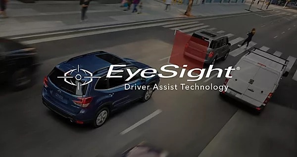 Subaru EyeSight Driver Assist Technology in action, available at AutoFair Subaru of Haverhill, MA, helping drivers stay safe with advanced collision prevention features.