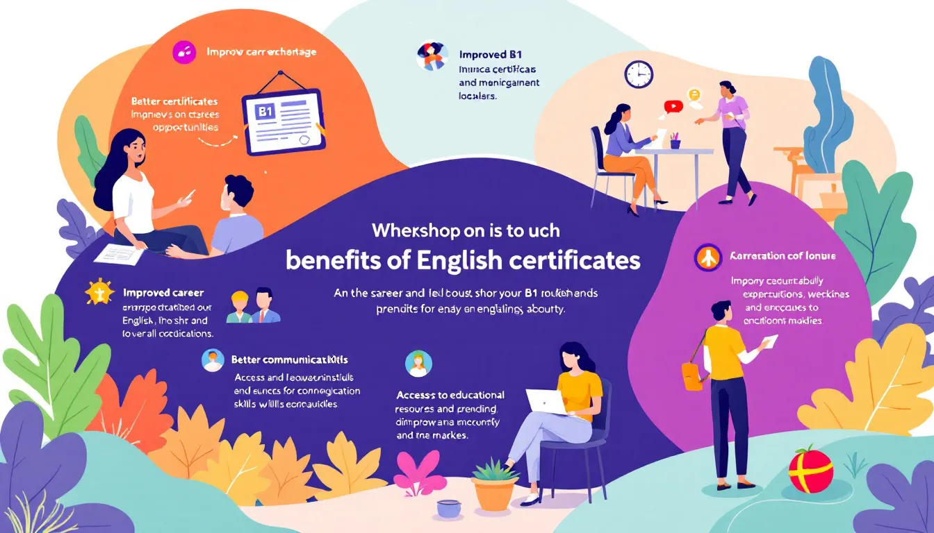 Personas disfrutando de las ventajas de tener un certificado B1 de inglés.