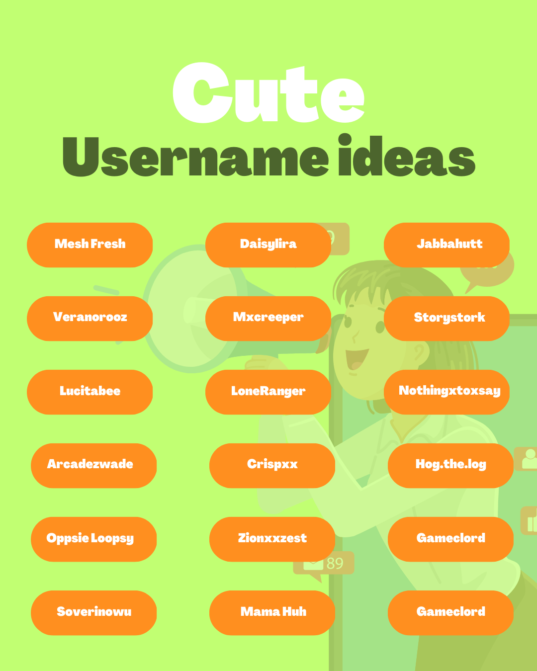 Tạo tên người dùng độc đáo cute username generator với hàng ngàn gợi ý