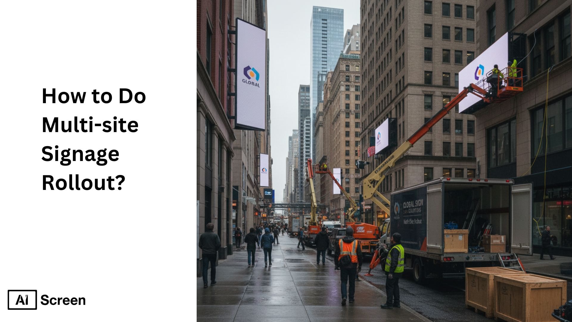 How to Do Multi-site Signage Rollout? 1 multi-location signage rollout process