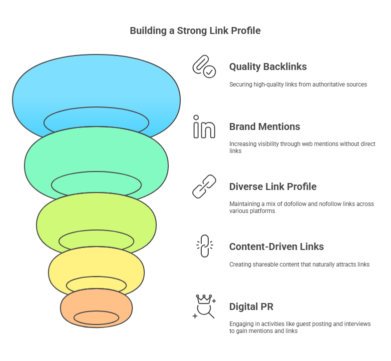 Building a Strong link profile for Generative Engine Optimization infographic