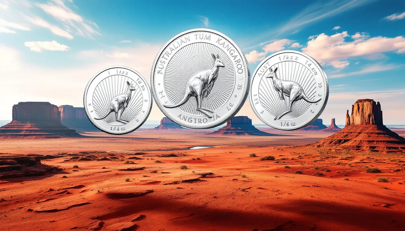 Australian Platinum Kangaroo coins showcasing their unique design.