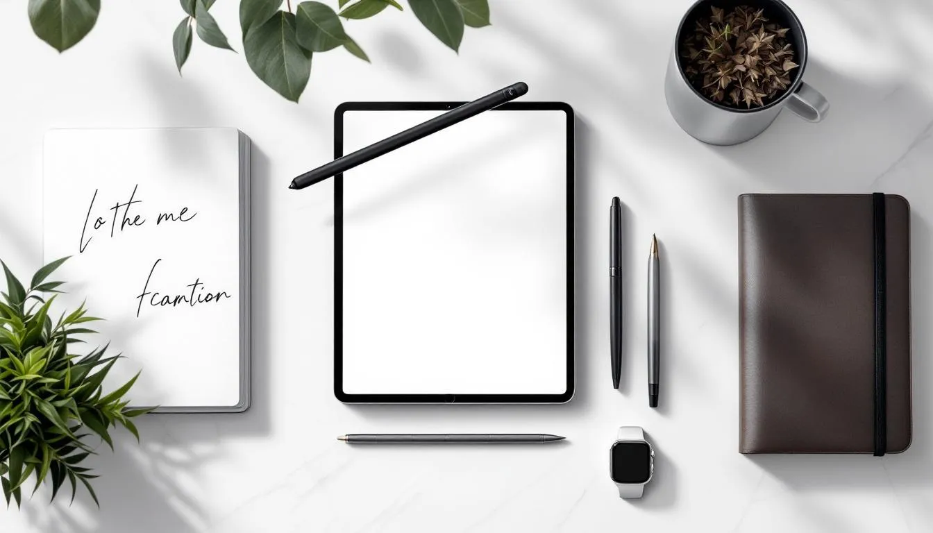 Outils de prise de notes pour les professionnels, incluant un iPad.