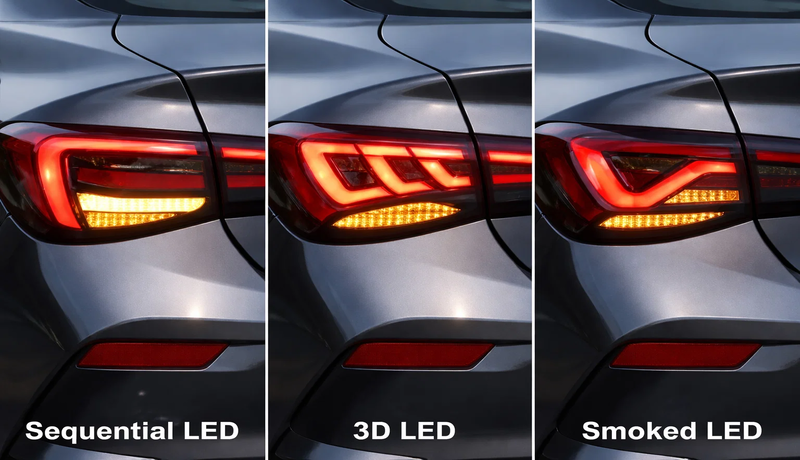 three different aftermarket designs