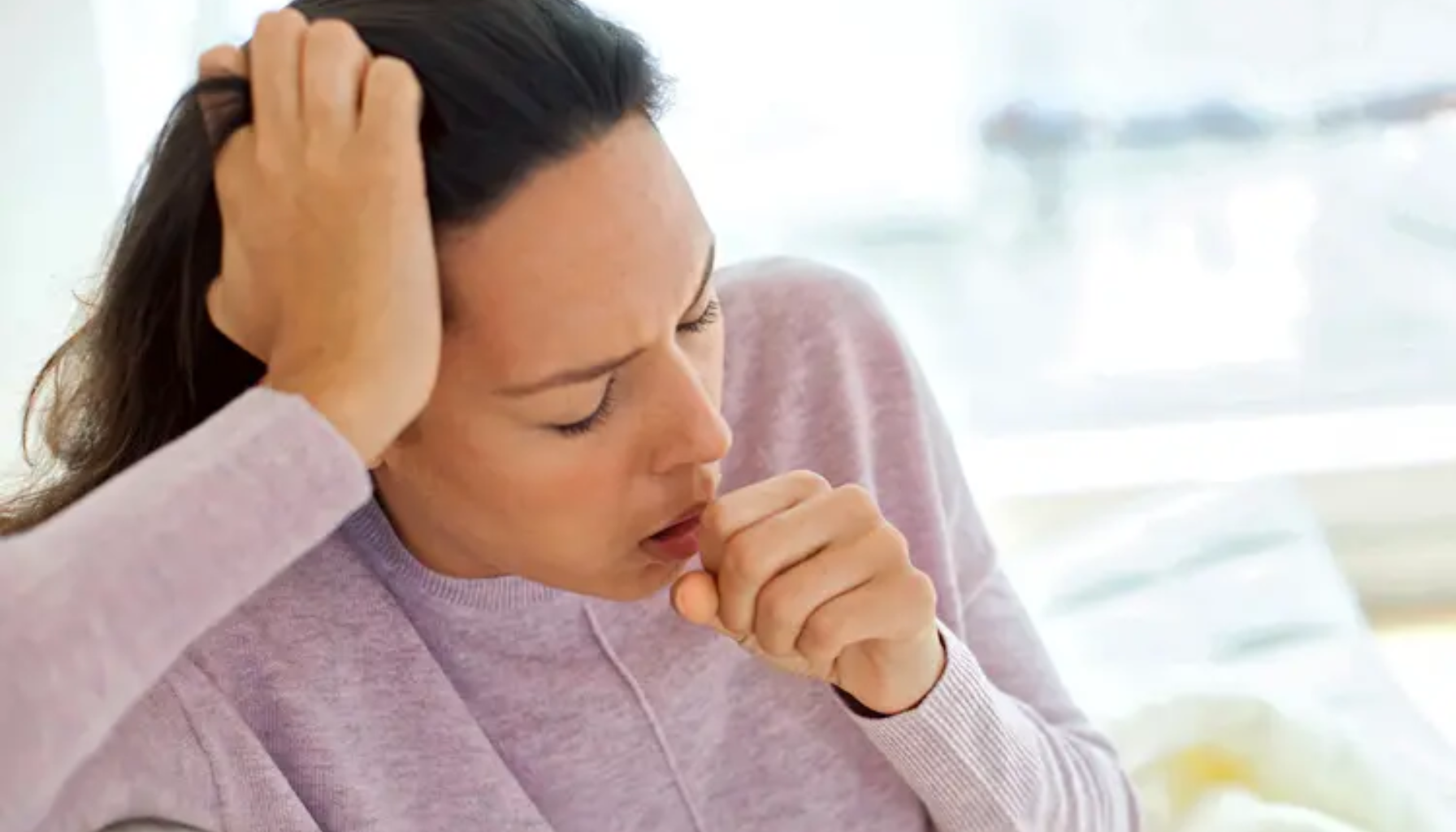 Kvinne i lys genser hoster i hånden mens hun holder hodet, viser symptomer på forkjølelse eller luftveisplager. tørrhoste kontakte lege bør du kontakte lege hos barn sår hals oppsøke lege barn under kroppens måte å kvitte irritasjon i luftveiene hoste hoste uten slim langvarig hoste behandling av tørrhoste varm drikke lettere å hoste hosten varer høy feber dersom hosten produktiv hoste reseptfritt legemiddel slim fra luftveiene kroppens måte irriterer luftveiene ace hemmere tørrhoste og slimhoste virke lindrende 3 uker flere uker hjelper kroppen 2 år barn bør 2 3 uker lege slimhoste luftveiene 4 uker årsaker hosten behandling slim forkjølelse ofte natten hos hoster dersom andre mer astma lindre langvarig hals drikke gir viktig under skyldes midler vanlig finnes slimet feber noskapin halsen varer tegn unngå honning kroppen brukes irritasjon råd vanlige luftveisinfeksjoner derfor medisiner blod varm hjelper voksne