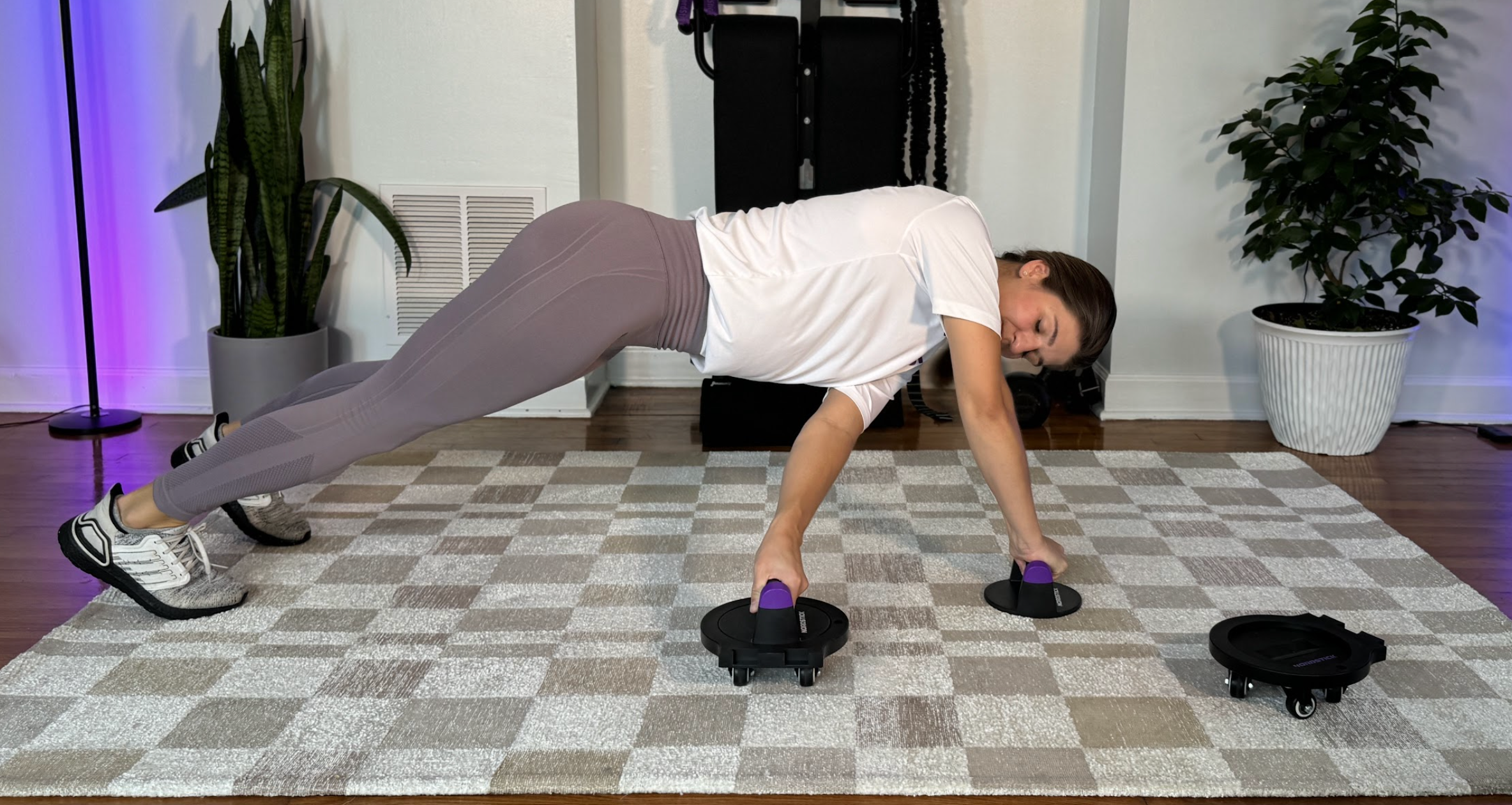 Whether you like working on a single-leg exercise, where you focus on one foot at a time, or a challenging upper body program, you can always get it with the Multi Slider. No sweat app is designed to make workouts this fun.