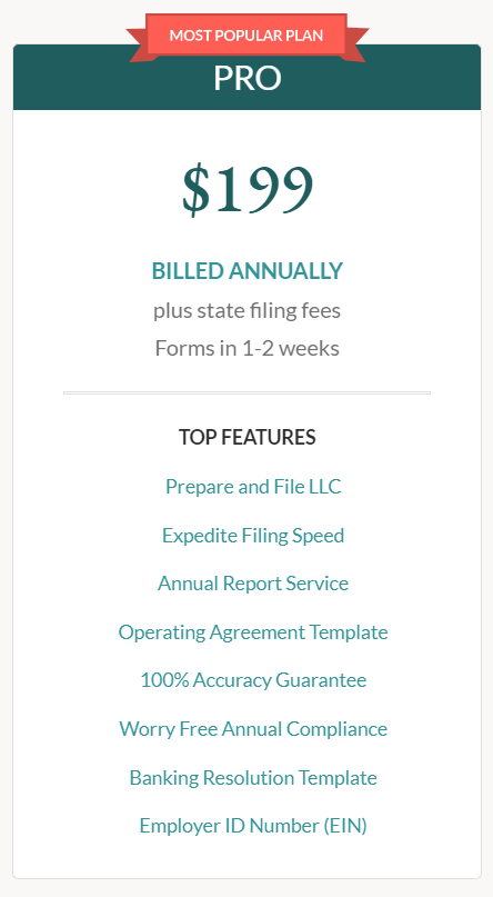 ZenBusiness Pro Plan