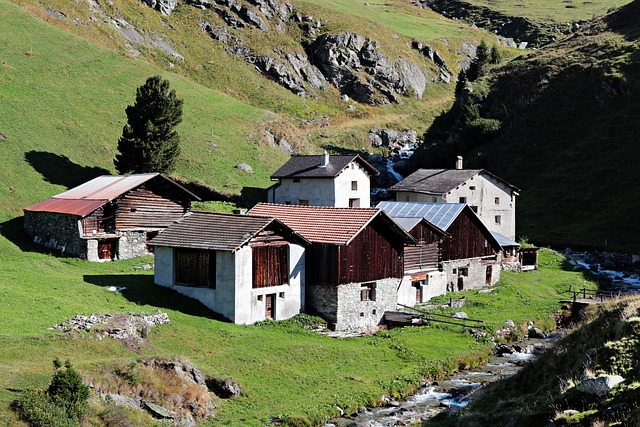 mountain village, almdorf, alm