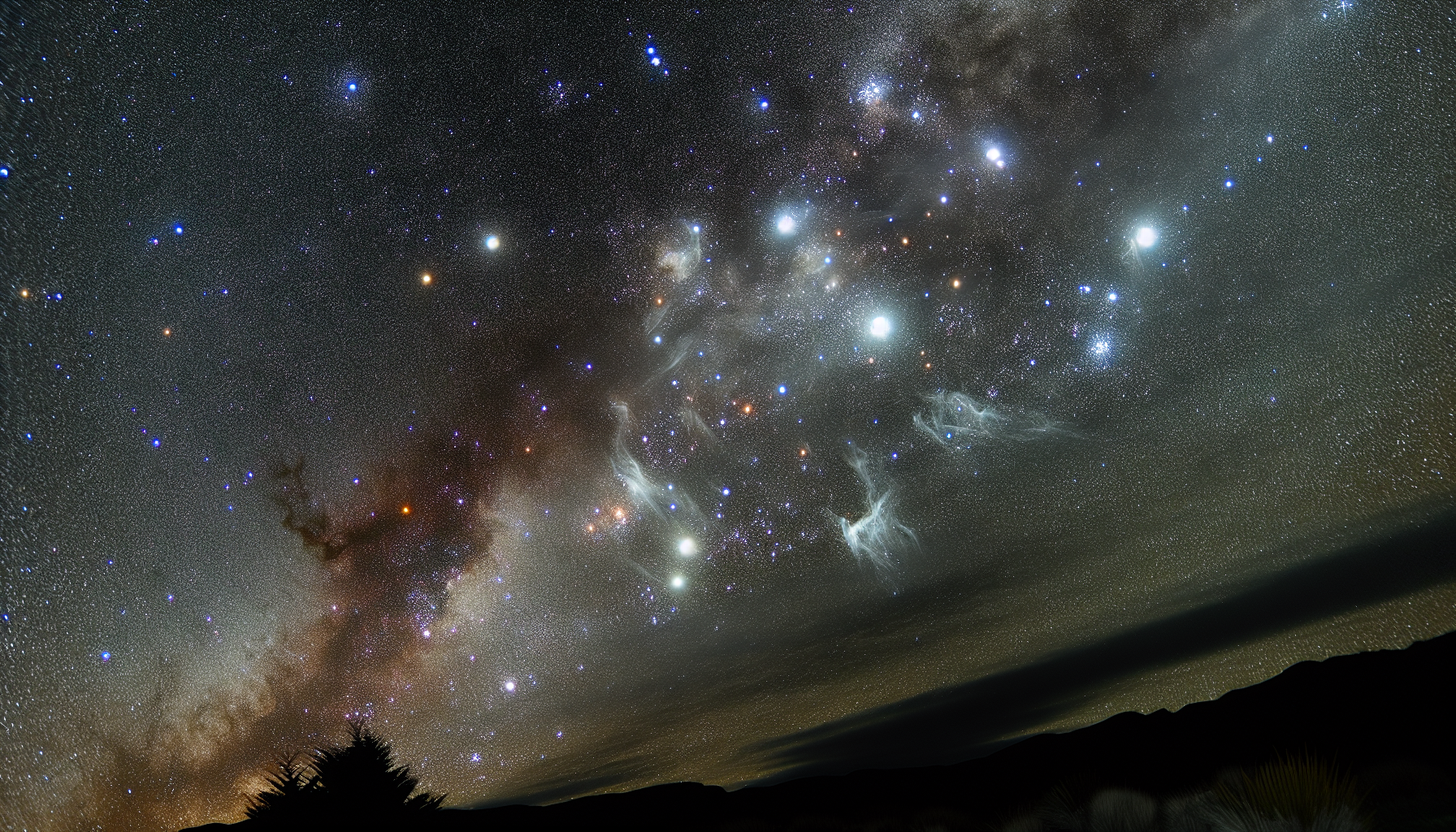 Starry night sky for stargazing
