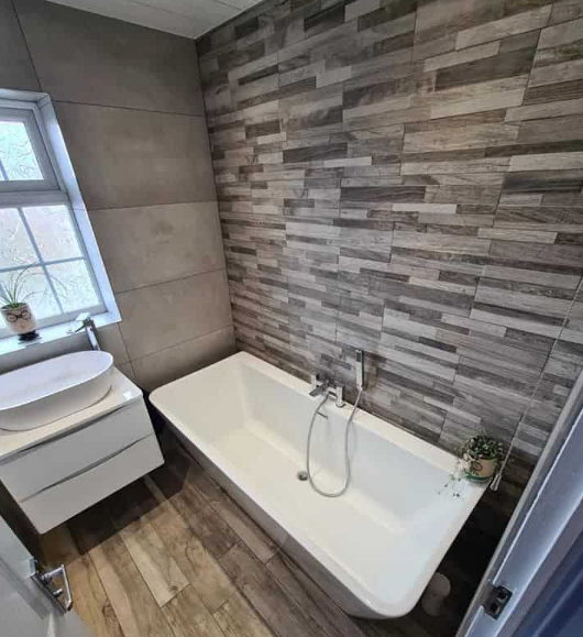 3D textured tiles by Ceramica Rondine ‘Wallart’ wall tile in greige. Create a feature wall with textured or patterned tiles.